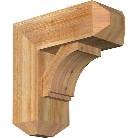 Ekena Millwork Imperial Craftsman Rough Sawn Bracket w/ Offset Brace, Western Red Cedar, 8"W x 20"D x 20"H BKT0806X20X20IMP04RWR